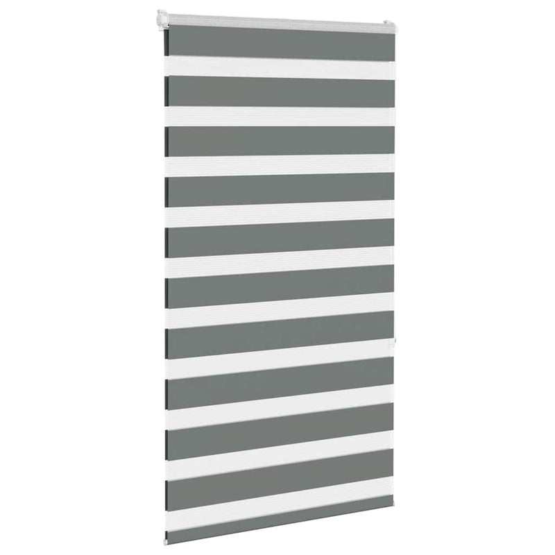 Load image into Gallery viewer, Vidaxl zebra rolgordijn 80x150 cm stofbreedte 75,9 cm donkergrijs

