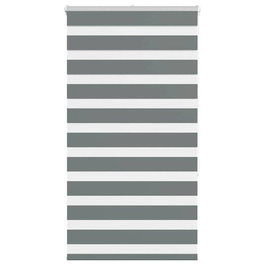 Vidaxl zebra rolgordijn 85x150 cm stofbreedte 80,9 cm donkergrijs