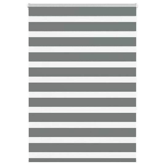 Vidaxl zebra rolgordijn 100x150 cm stofbreedte 95,9 cm donkergrijs