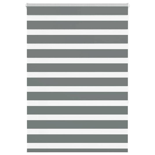 Vidaxl zebra rolgordijn 105x150 cm stofbreedte 100,9 cm donkergrijs