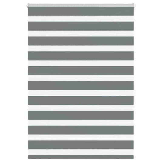Vidaxl zebra rolgordijn 110x150 cm stofbreedte 105,9 cm donkergrijs
