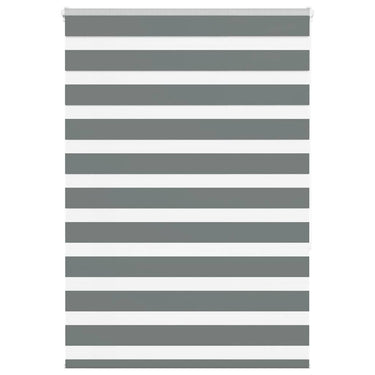 Vidaxl zebra rolgordijn 115x150 cm stofbreedte 110,9 cm donkergrijs
