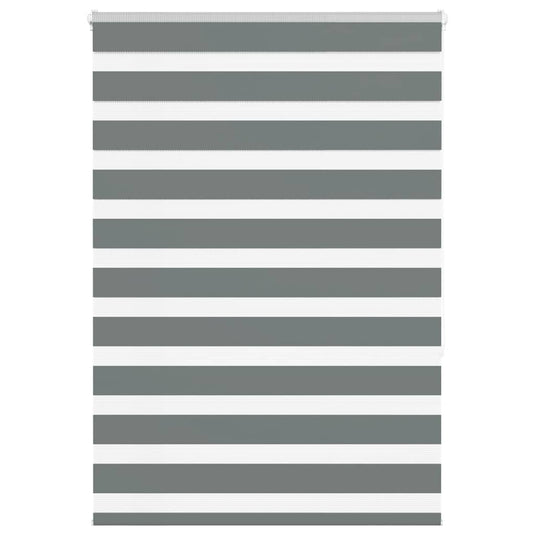 Vidaxl zebra rolgordijn 115x150 cm stofbreedte 110,9 cm donkergrijs