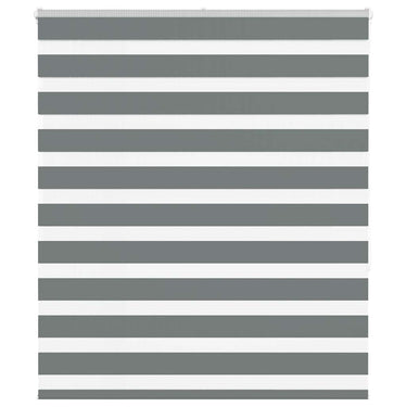Vidaxl zebra rolgordijn 125x150 cm stofbreedte 120,9 cm donkergrijs