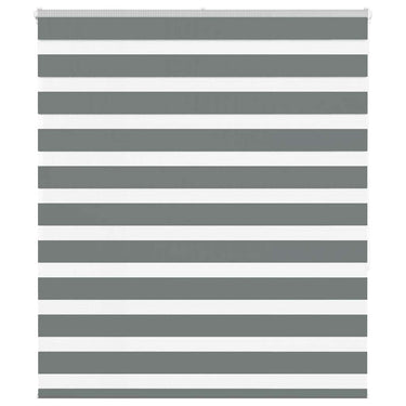Vidaxl zebra rolgordijn 130x150 cm stofbreedte 125,9 cm donkergrijs