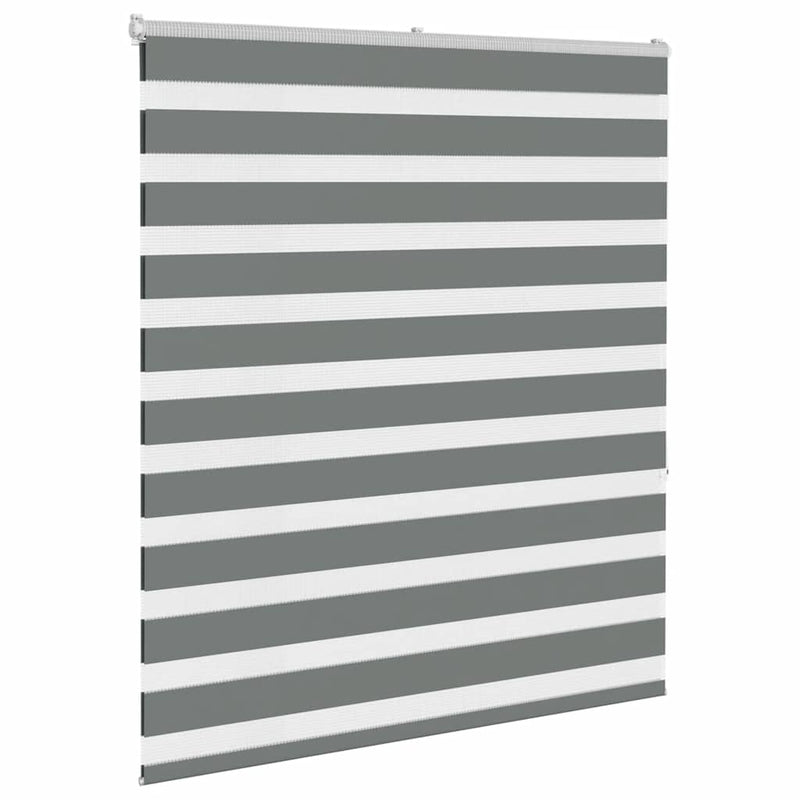 Load image into Gallery viewer, Vidaxl zebra rolgordijn 135x150 cm stofbreedte 130,9 cm donkergrijs

