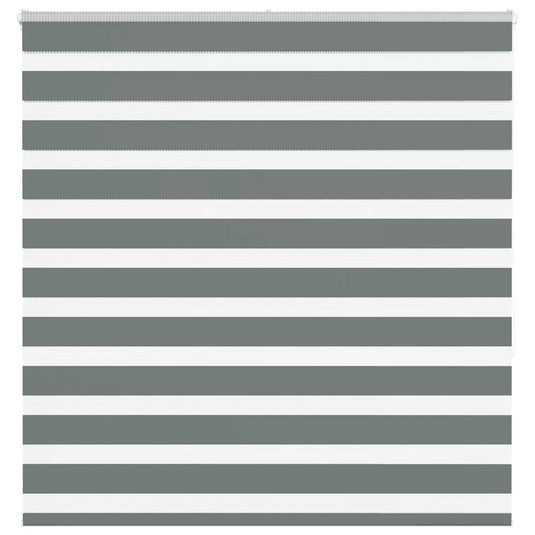 Vidaxl zebra rolgordijn 145x150 cm stofbreedte 140,9 cm donkergrijs