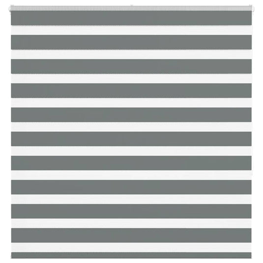 Vidaxl zebra rolgordijn 150x150 cm stofbreedte 145,9 cm donkergrijs