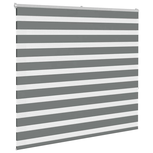 Vidaxl zebra rolgordijn 160x150 cm stofbreedte 155,9 cm donkergrijs