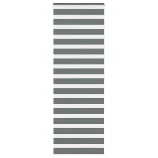 Vidaxl zebra rolgordijn 75x200 cm stofbreedte 70,9 cm donkergrijs