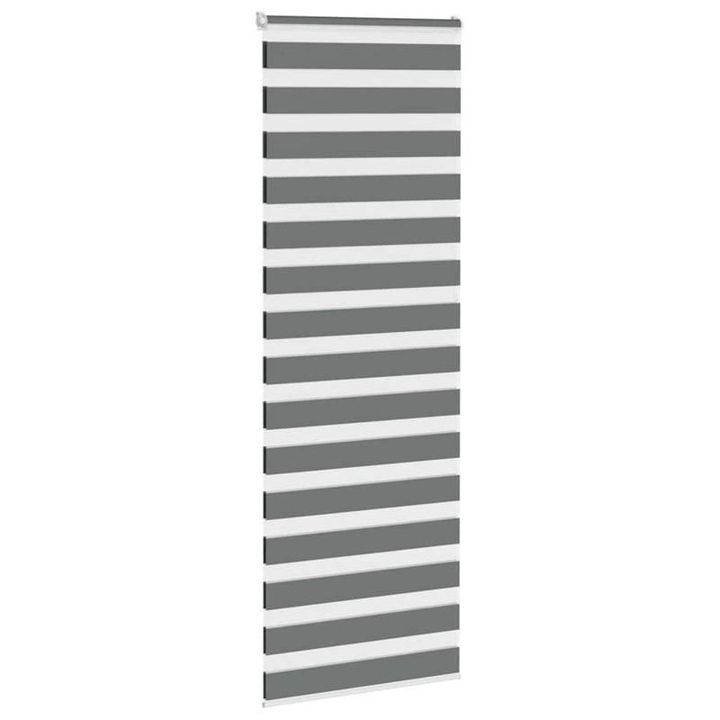 Load image into Gallery viewer, Vidaxl zebra rolgordijn 90x200 cm stofbreedte 85,9 cm donkergrijs
