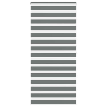 Vidaxl zebra rolgordijn 95x200 cm stofbreedte 90,9 cm donkergrijs