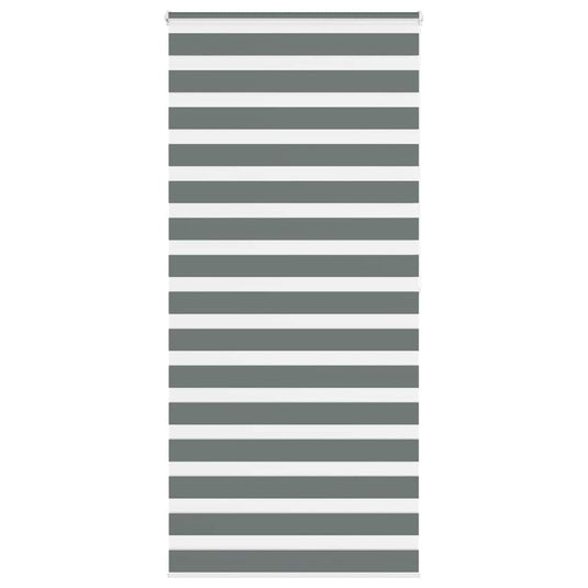 Vidaxl zebra rolgordijn 105x200 cm stofbreedte 100,9 cm donkergrijs