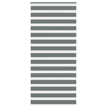 Vidaxl zebra rolgordijn 115x200 cm stofbreedte 110,9 cm donkergrijs