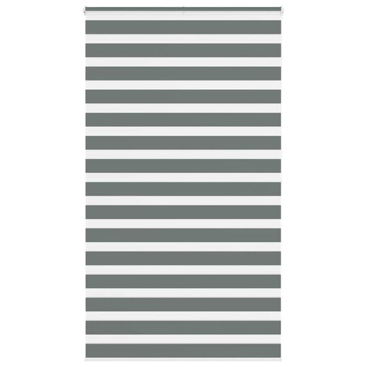 Vidaxl zebra rolgordijn 120x200 cm stofbreedte 115,9 cm donkergrijs