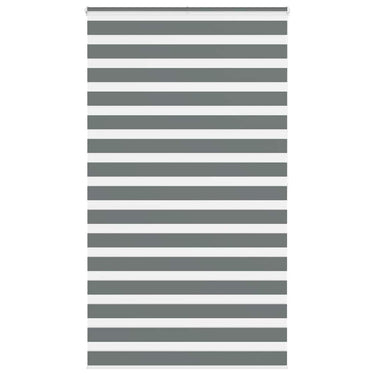 Vidaxl zebra rolgordijn 125x200 cm stofbreedte 120,9 cm donkergrijs