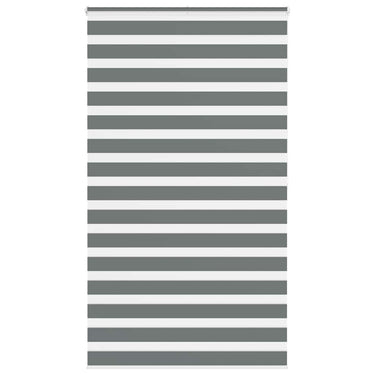 Vidaxl zebra rolgordijn 130x200 cm stofbreedte 125,9 cm donkergrijs