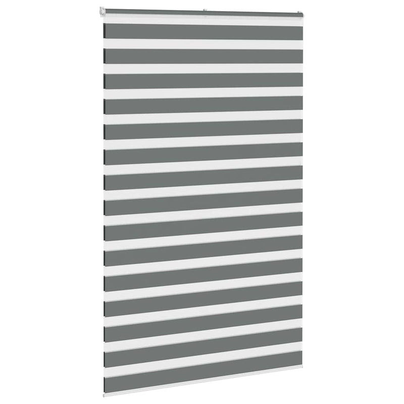 Load image into Gallery viewer, Vidaxl zebra rolgordijn 140x200 cm stofbreedte 135,9 cm donkergrijs

