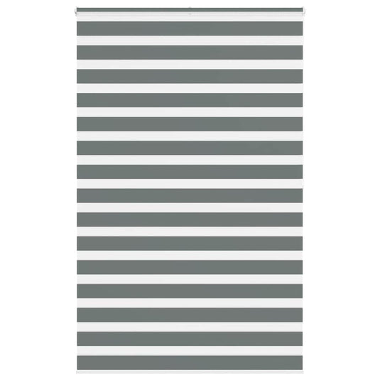 Vidaxl zebra rolgordijn 150x200 cm stofbreedte 145,9 cm donkergrijs