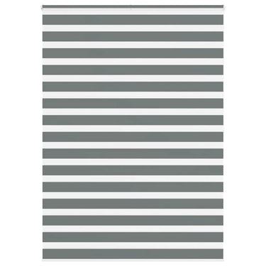 Vidaxl zebra rolgordijn 155x200 cm stofbreedte 150,9 cm donkergrijs