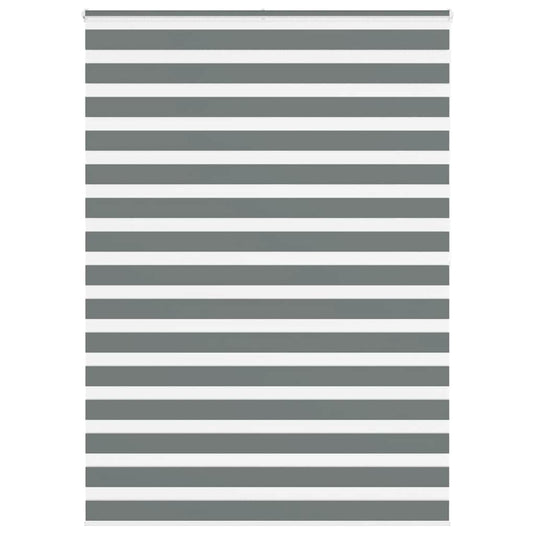 Vidaxl zebra rolgordijn 155x200 cm stofbreedte 150,9 cm donkergrijs