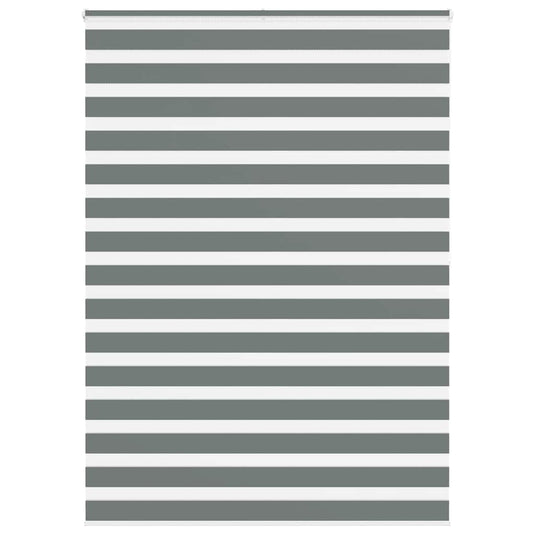 Vidaxl zebra rolgordijn 165x200 cm stofbreedte 160,9 cm donkergrijs