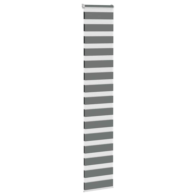 Load image into Gallery viewer, Vidaxl zebra rolgordijn 45x230 cm stofbreedte 40,9 cm donkergrijs
