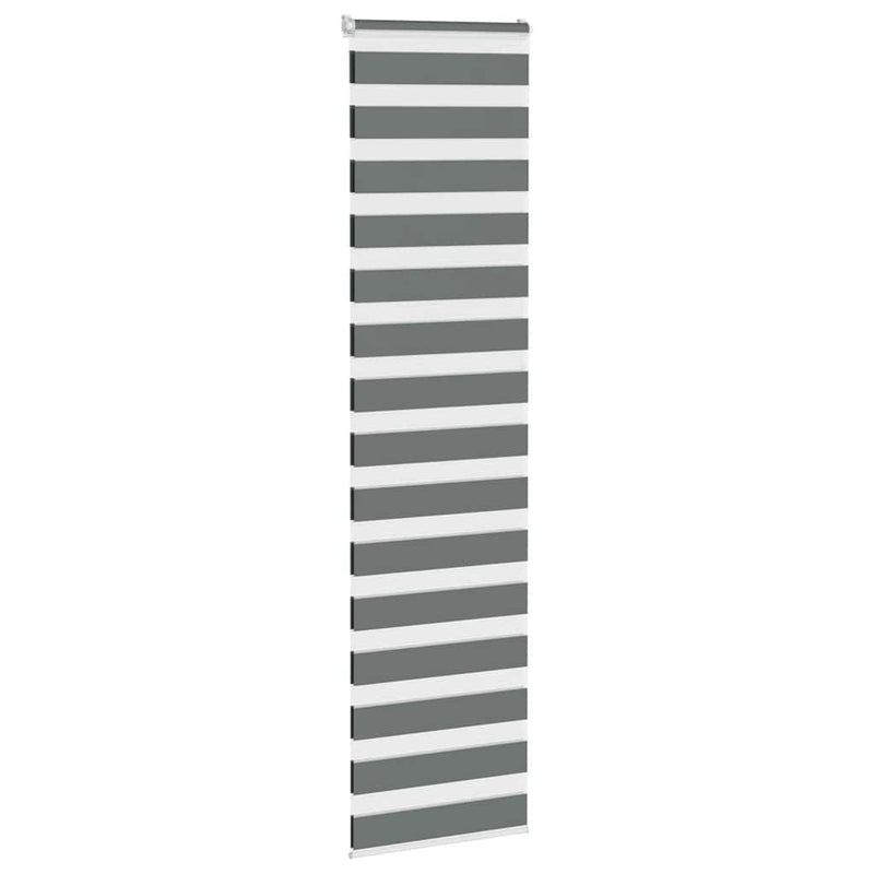 Load image into Gallery viewer, Vidaxl zebra rolgordijn 60x230 cm stofbreedte donkergrijs 55,9 cm
