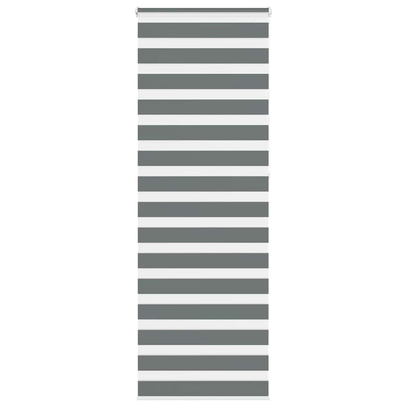 Load image into Gallery viewer, Vidaxl zebra rolgordijn 75x230 cm stofbreedte 70,9 cm donkergrijs
