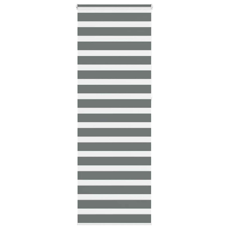 Load image into Gallery viewer, Vidaxl zebra rolgordijn 80x230 cm stofbreedte 75,9 cm donkergrijs
