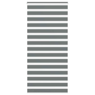Vidaxl zebra rolgordijn 100x230 cm stofbreedte 95,9 cm donkergrijs