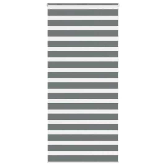 Vidaxl zebra rolgordijn 115x230 cm stofbreedte 110,9 cm donkergrijs