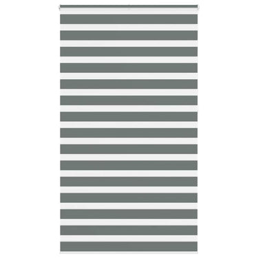 Vidaxl zebra rolgordijn 120x230 cm stofbreedte 115,9 cm donkergrijs