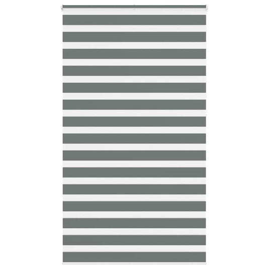 Vidaxl zebra rolgordijn 120x230 cm stofbreedte 115,9 cm donkergrijs