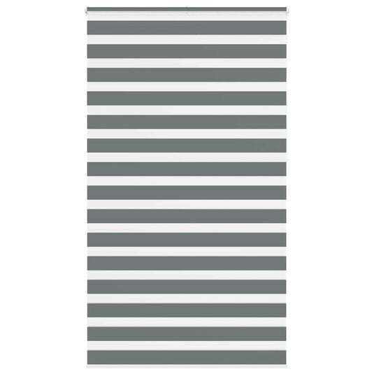 Vidaxl zebra rolgordijn 130x230 cm stofbreedte 125,9 cm donkergrijs