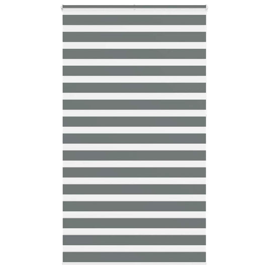 Vidaxl zebra rolgordijn 135x230 cm stofbreedte 130,9 cm donkergrijs