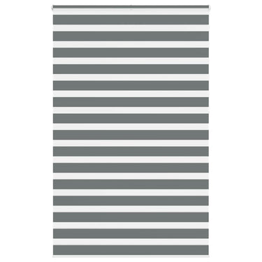 Vidaxl zebra rolgordijn 140x230 cm stofbreedte 135,9 cm donkergrijs