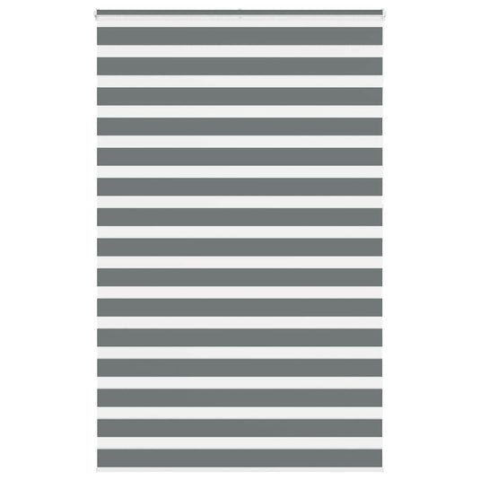 Vidaxl zebra rolgordijn 150x230 cm stofbreedte 145,9 cm donkergrijs