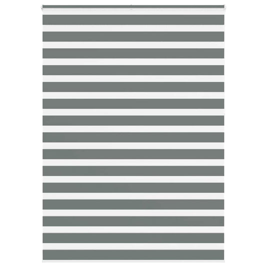 Vidaxl zebra rolgordijn 165x230 cm stofbreedte 160,9 cm donkergrijs