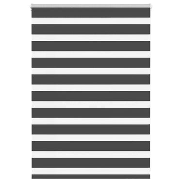 Vidaxl zebra rolgordijn 115x100 cm stofbreedte 110,9 cm zwart