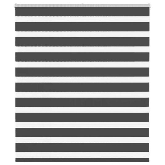 Vidaxl zebra rolgordijn 125x100 cm stofbreedte 120,9 cm zwart