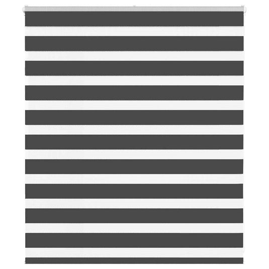 Vidaxl zebra rolgordijn 130x100 cm stofbreedte 125,9 cm zwart