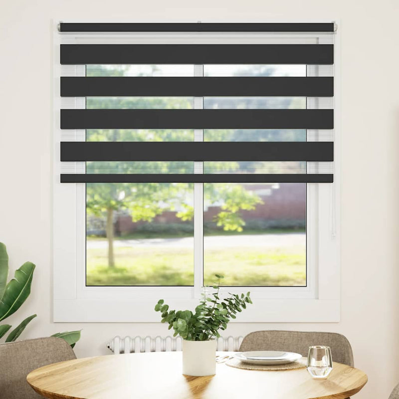 Load image into Gallery viewer, Vidaxl zebra rolgordijn 135x100 cm stofbreedte 130,9 cm zwart
