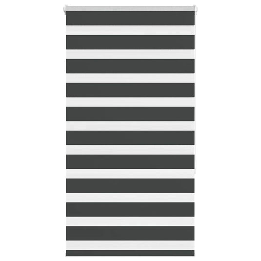 Vidaxl zebra rolgordijn 90x150 cm stofbreedte 85,9 cm zwart