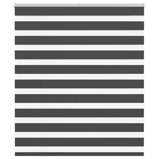 Vidaxl zebra rolgordijn 125x150 cm stofbreedte 120,9 cm zwart