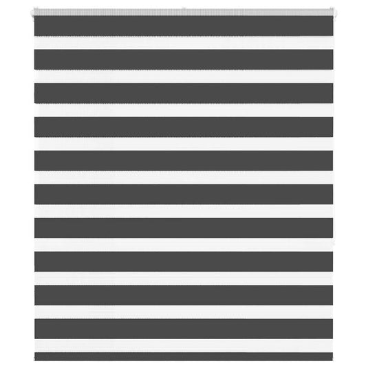 Vidaxl zebra rolgordijn 130x150 cm stofbreedte 125,9 cm zwart