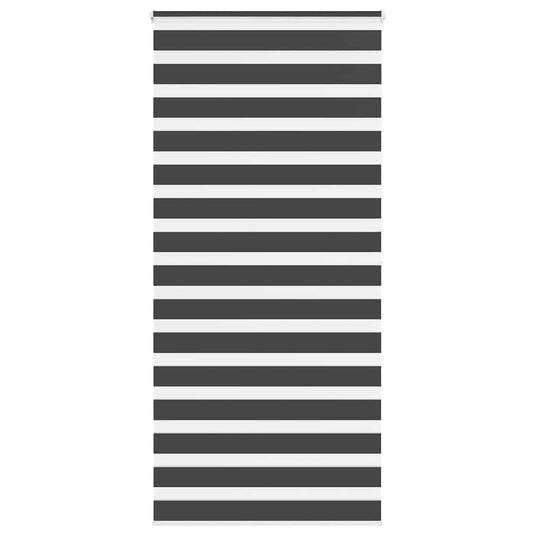 Vidaxl zebra rolgordijn 110x200 cm stofbreedte 105,9 cm zwart