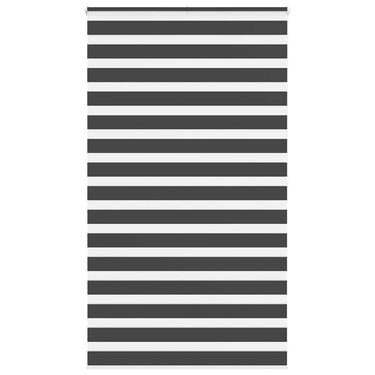 Vidaxl zebra rolgordijn 130x200 cm stofbreedte 125,9 cm zwart