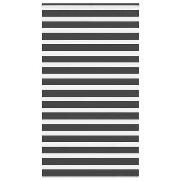 Vidaxl zebra rolgordijn 135x200 cm stofbreedte 130,9 cm zwart