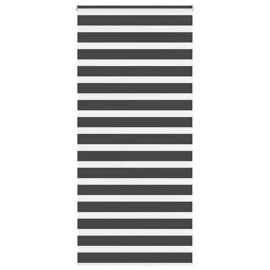 Vidaxl zebra rolgordijn 100x230 cm stofbreedte 95,9 cm zwart